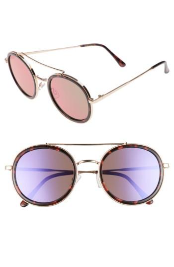 Women's Circus By Sam Edelman 50mm Round Aviator Sunglasses - Gold