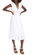 Women's Bp. Ruffle Trim Midi Dress - White