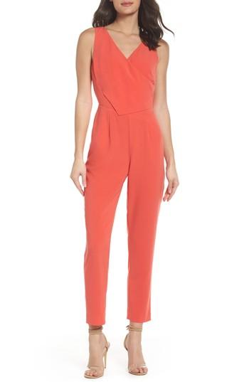 Women's Ali & Jay Asymmetrical Pleat Jumpsuit - Red