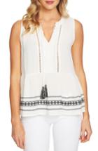 Women's Cece Sleeveless Embroidered Blouse - Ivory
