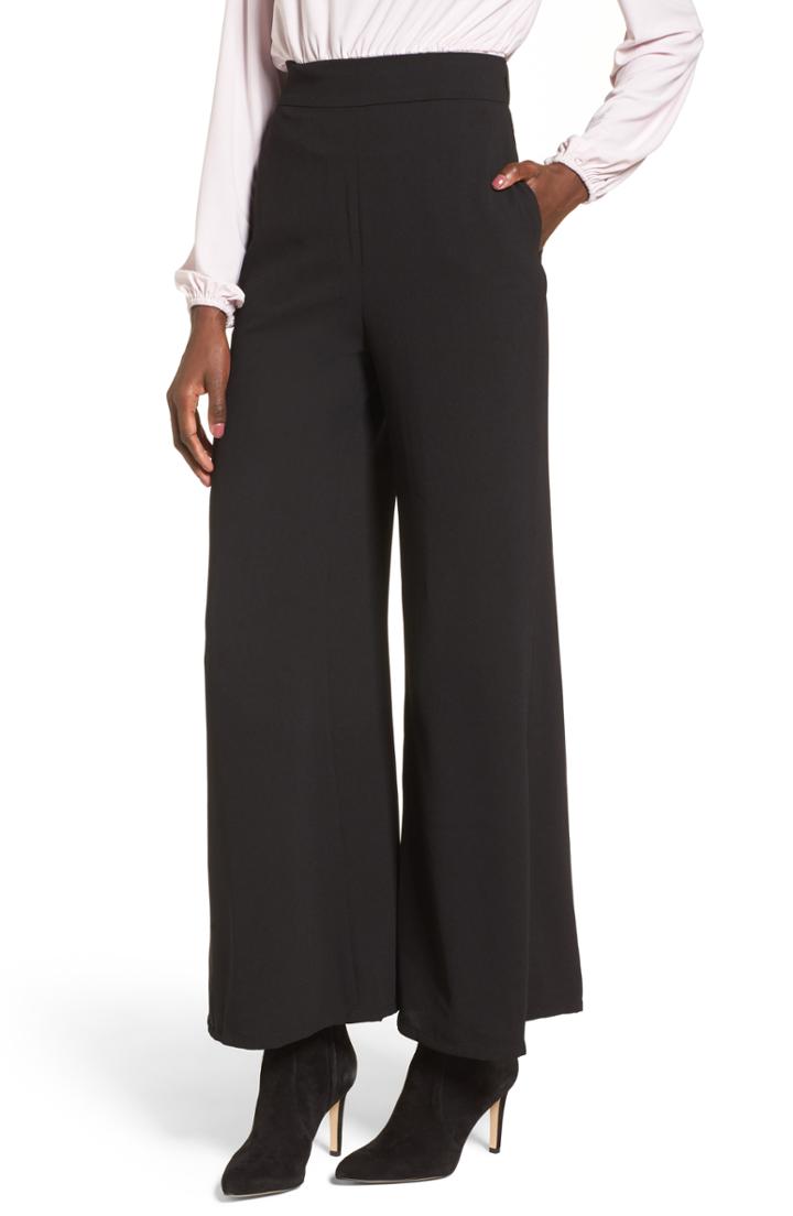 Women's Leith Wide Leg Pants, Size - Black