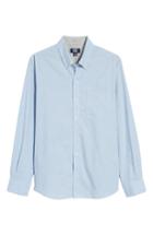 Men's Cutter & Buck Heather Non-iron Sport Shirt, Size - Blue