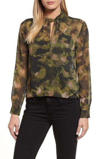 Women's Kenneth Cole New York Surplice Mock Neck Blouse - Green