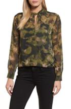 Women's Kenneth Cole New York Surplice Mock Neck Blouse - Green