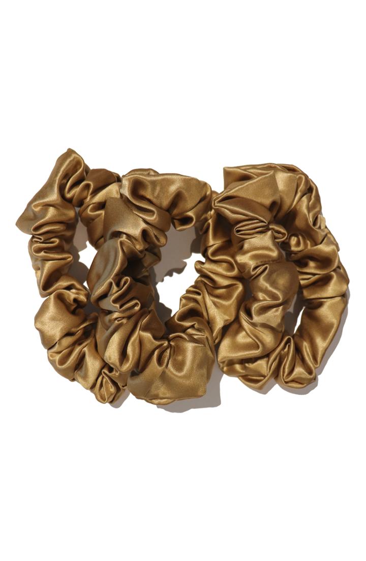 Slip(tm) For Beauty Sleep 3-pack Slipsilk(tm) Hair Ties, Size - Metallic