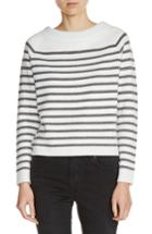 Women's Maje Bow Back Stripe Sweater - Ivory