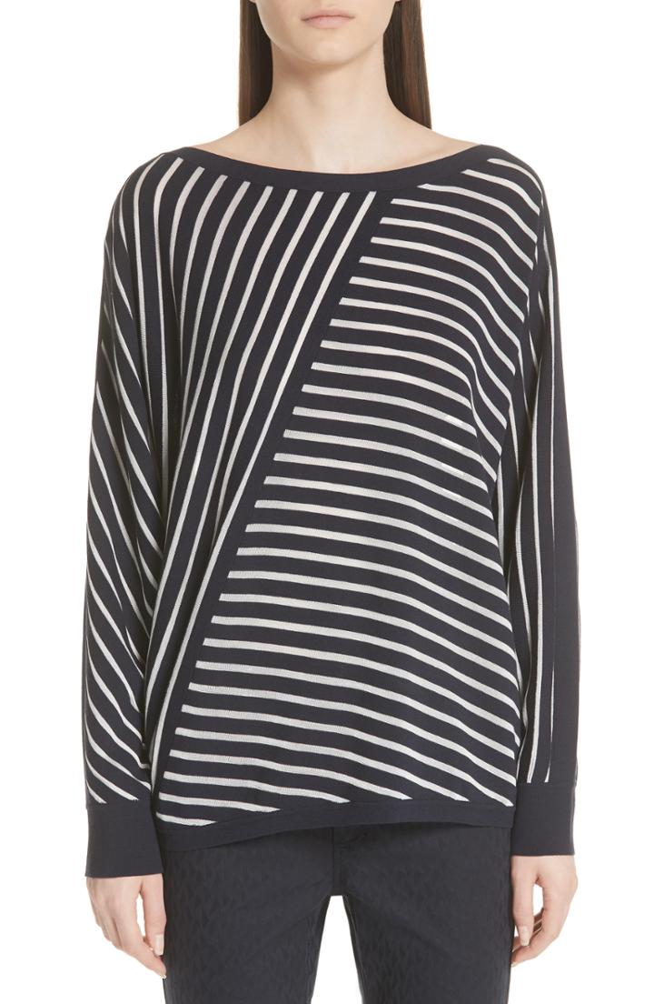 Women's Lafayette 148 New York Multidirection Stripe Sweater