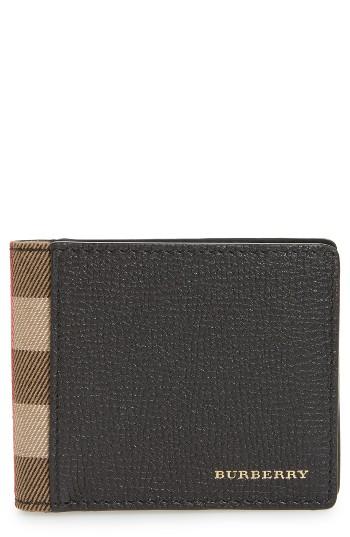 Men's Burberry Check Leather Wallet -