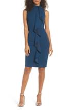 Women's Adrianna Papell Ruffle Sheath Dress - Blue