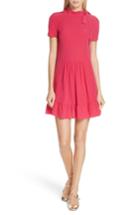 Women's Red Valentino Tie Neck Pleated Silk Dress Us / 36it - Red