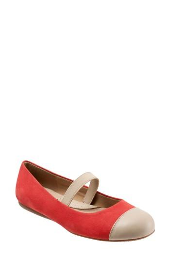 Women's Softwalk Napa Mary Jane Flat N - Red