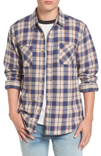 Men's Brixton Hoffman Plaid Flannel Shirt - Blue