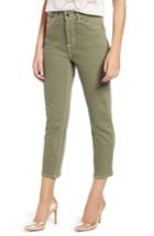 Women's Topshop Cassis Straight Leg Jeans W X 30l (fits Like 25-26w) - Green