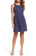 Women's Nsr Eyelet Fit & Flare Dress - Blue