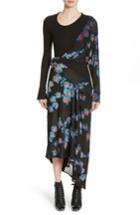 Women's Atlein Jersey Jacquard Draped Maxi Dress Us / 38 Fr - Black