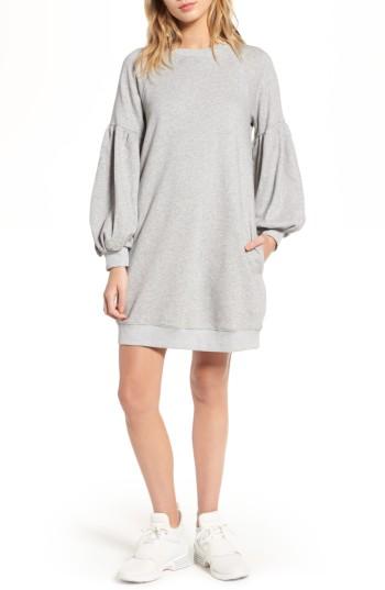 Women's J.o.a. Gathered Sleeve Sweatshirt Dress