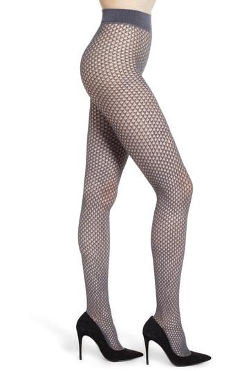 Women's Falke Beeswax Fishnet Tights - Grey