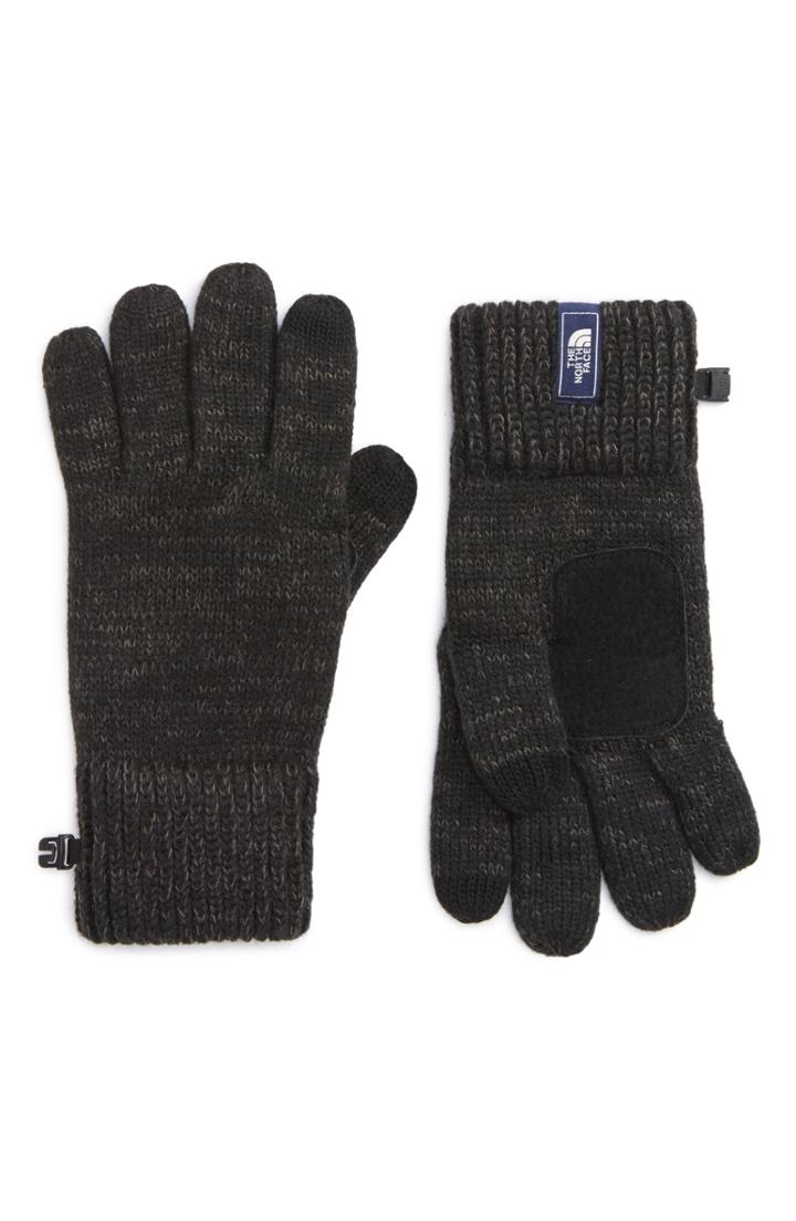 Men's The North Face Etip Salty Dog Knit Tech Gloves /x-large - Black