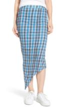 Women's Frank & Eileen Tee Lab Asymmetrical Plaid Maxi Skirt - Blue