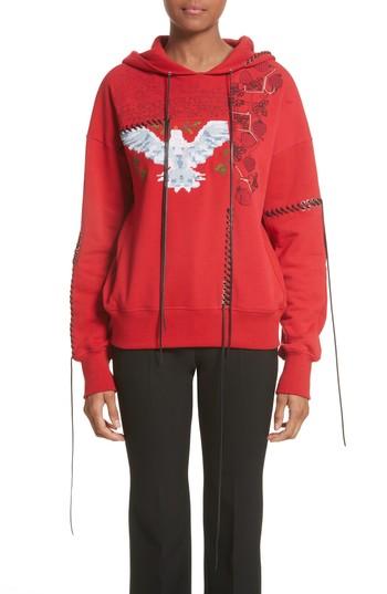 Women's Alexander Mcqueen Embroidered Sweatshirt Us / 42 It - Red
