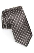 Men's Nordstrom Men's Shop Norman Neat Silk Tie, Size - Grey