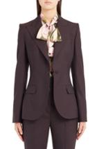 Women's Dolce & Gabbana Stretch Wool Jacket Us / 38 It - Purple