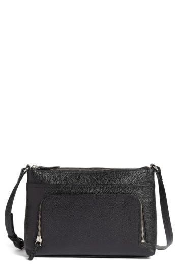 Nordstrom Pebbled Leather Crossbody Bag - Black