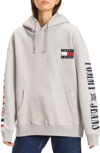 Women's Tommy Jeans '90s Flag Hoodie - Grey