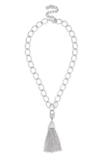 Women's Baublebar Chain Link Tassel Necklace