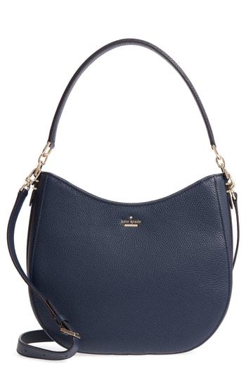 Kate Spade New York Oakwood Street - Lora Pebbled Leather Hobo - Blue