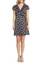 Women's Willow & Clay Print Wrap Dress, Size - Black