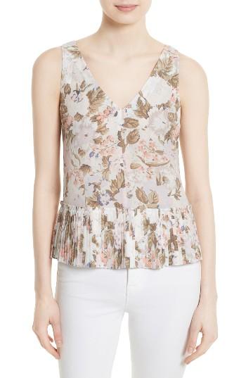 Women's Rebecca Taylor Penelope Floral Silk Top