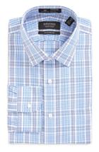 Men's Nordstrom Men's Shop Smartcare(tm) Traditional Fit Plaid Dress Shirt .5 33 - Blue