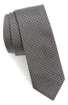 Men's Boss Dot Silk Skinny Tie, Size - Grey