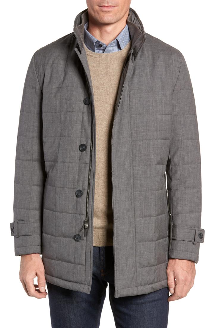 Men's Cardinal Of Canada Quilted Car Coat - Grey