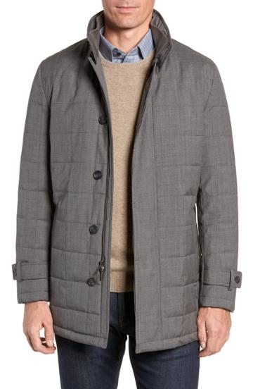 Men's Cardinal Of Canada Quilted Car Coat - Grey