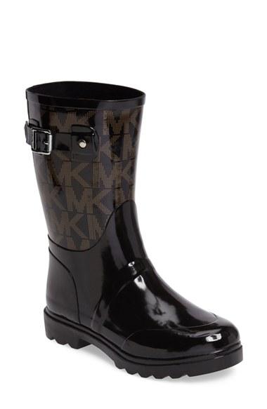 Women's Michael Michael Kors 'logo - Mid' Rain Boot