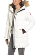 Women's Canada Goose Beechwood Down Parka With Genuine Coyote Fur Trim (10-12) - White