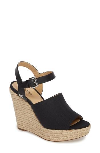 Women's Michael Michael Kors Penelope Espadrille Wedge Sandal M - Black