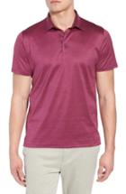 Men's David Donahue Fine Line Polo - Pink