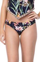 Women's Trina Turk Fiji Floral Shirred Side Hipster Bikini Bottoms - Blue
