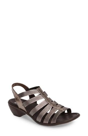 Women's Ara Peony Cage Sandal M - Metallic