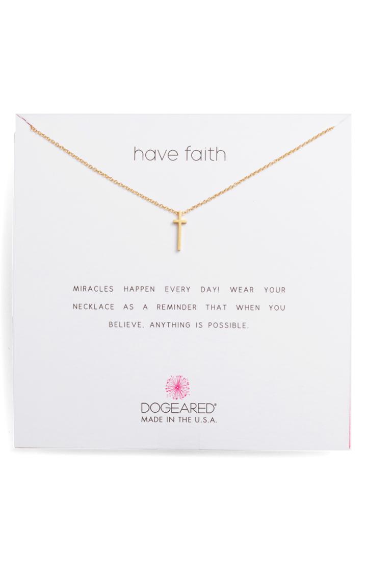Women's Dogeared Have Faith Cross Pendant Necklace