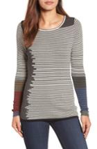 Women's Nic+zoe Metro Stripe Sweater - Black