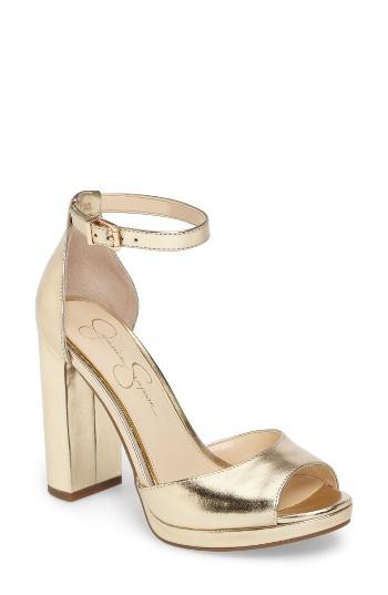 Women's Jessica Simpson Jenee Platform Sandal M - Metallic