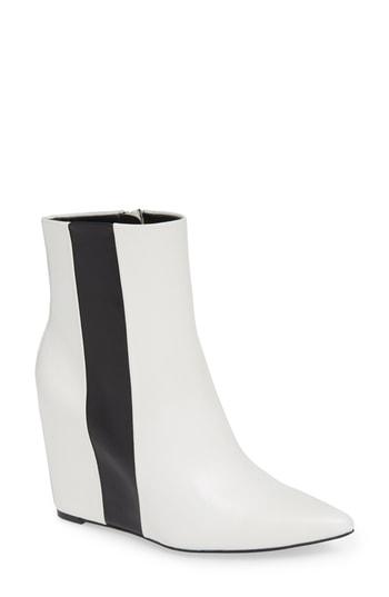 Women's Calvin Klein Yvania Stripe Wedge Bootie M - White