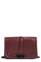 Rebecca Minkoff Small Love Leather Crossbody Bag - Burgundy