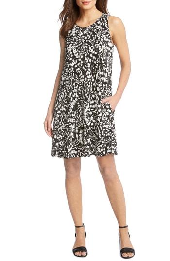 Women's Karen Kane Chloe Print A-line Dress - Black
