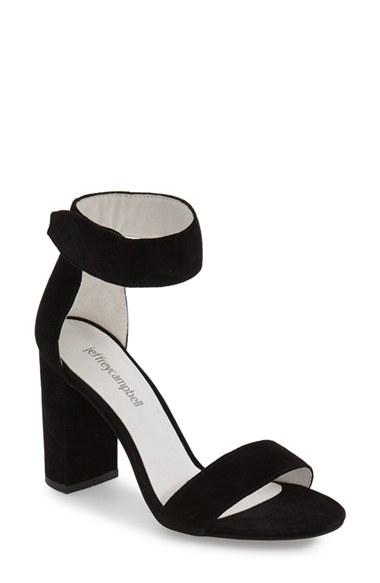 Women's Jeffrey Campbell 'lindsay' Ankle Strap Sandal M - Black