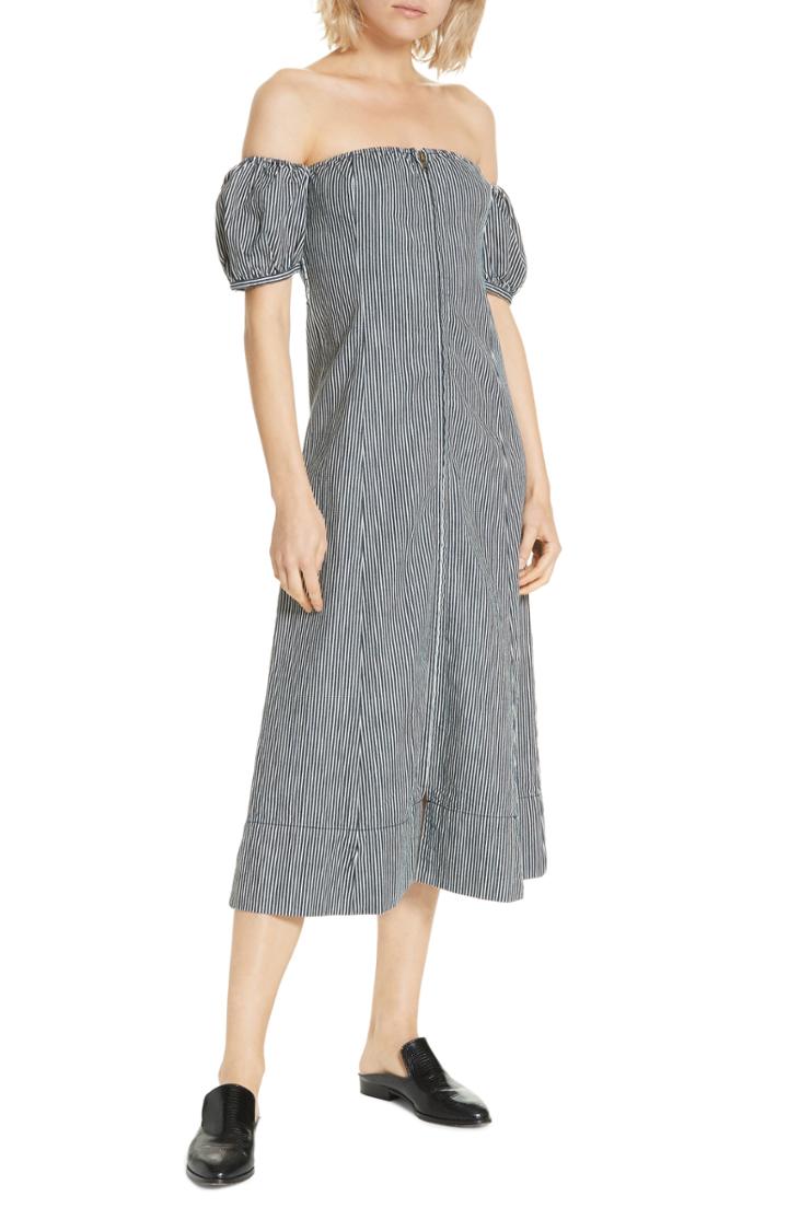 Women's Apiece Apart Isla Mujeres Off The Shoulder Dress - Black